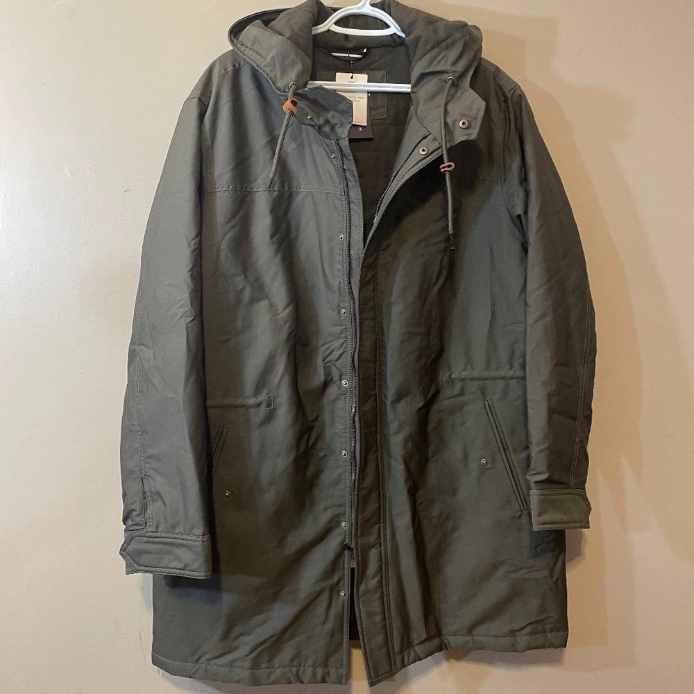 Black Brown 1826 Mens\womens Trench Coat Jacket with Hood - NWT! Olive Green